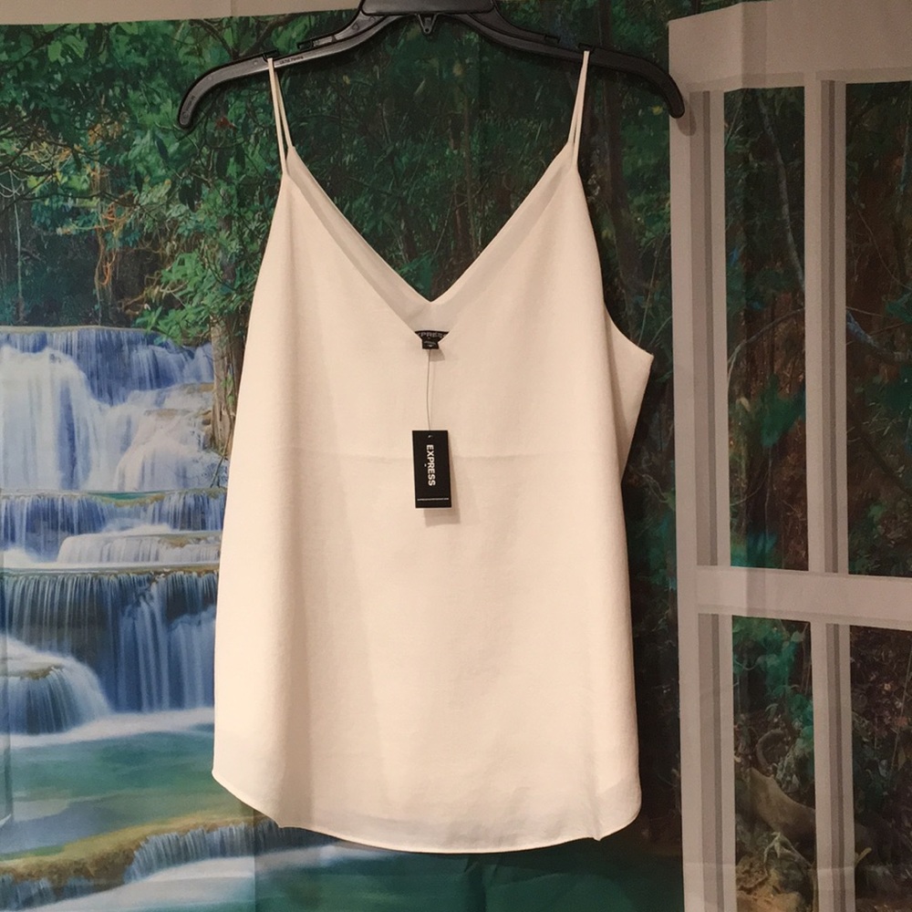Satin Layering Cami soft Ivory Tank Top